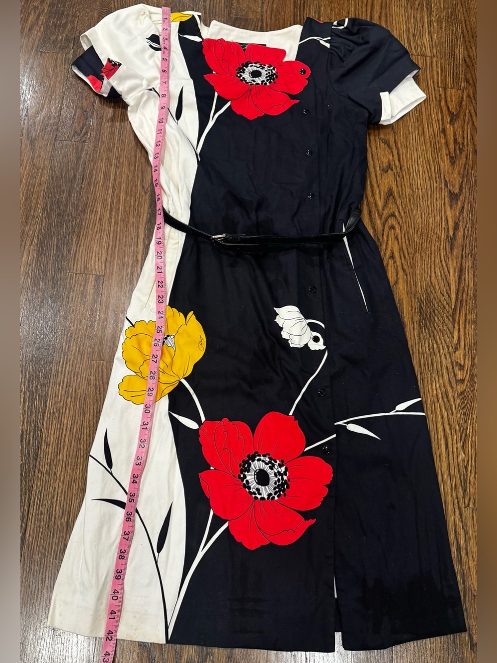 1980s Abrizzi For Saks Vintage Dress EXTREME CHIC Size 12 - Picture 4 of 7